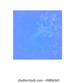Snowflakes on a dark blue background