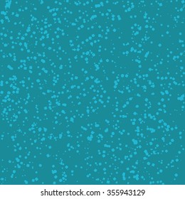 Snowflakes on Dark Turquoise Backdrop. Starry Night Sky. Winter Wallpaper. Abstract seamless pattern for interior design and textile industry. Digital background vector illustration.
