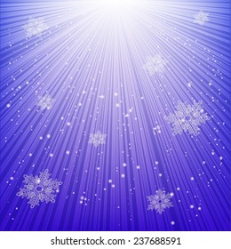 Snowflakes on glowing background