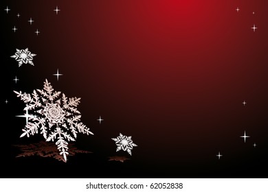 snowflakes on red