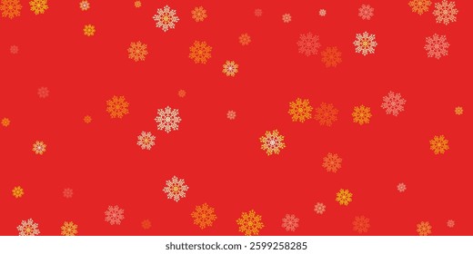 Snowflakes on red background - Christmas background ornament merry