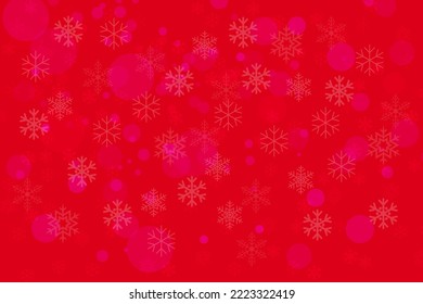 Snowflakes on red background. Vector Illustration. background for christmas