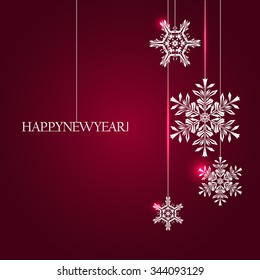 snowflakes on the ropes, vector