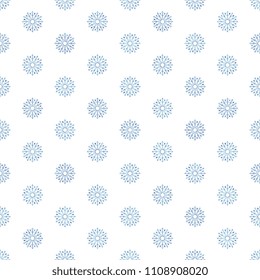 snowflakes on white background seamless pattern 