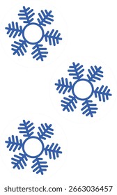 Schneeflocken auf weißem Hintergrund. Vektorgrafik. EPS 10.