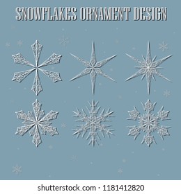 Snowflakes ornament design vector