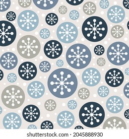 Snowflakes pattern for christmas card, gift bag, gift box or goft wrap design