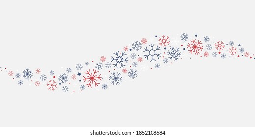 Snowflakes pattern with dotes and stars background