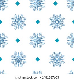  snowflakes pattern in modern scandinavian style in vector. Absctract nordic geometric design for winter decoration interior, print posters, greating card