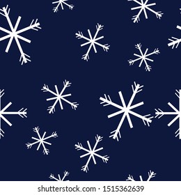 Snowflakes pattern. New Year's and Christmas. Design of cards, clothes, posters.
