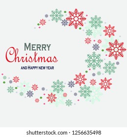 Snowflakes pattern on light background