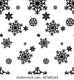 Snowflakes pattern seamless