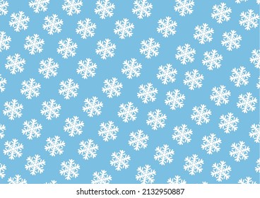 Snowflakes pattern. Snow falls background. Symbol winter.