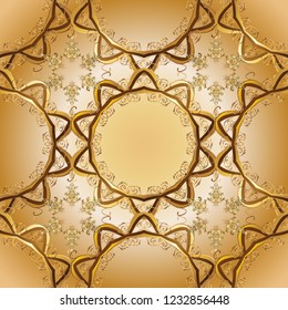 Snowflakes pattern. Snowflake ornamental pattern. Snowflakes background. Vector illustration. Flat design of snowflakes isolated on colorful background.