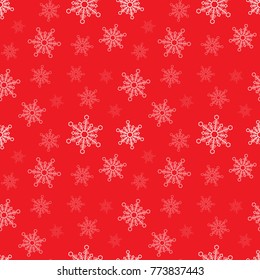 Snowflakes Pattern Vector Background Illustration EPS10