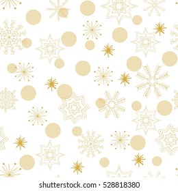 Snowflakes pattern. Winter pattern with snowflakes.