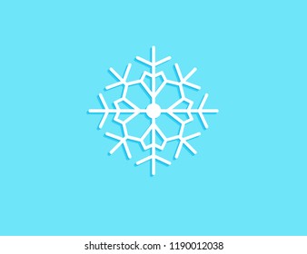 snowflakes piece in the light blue background vector design for cover, greeting card, poster, and more