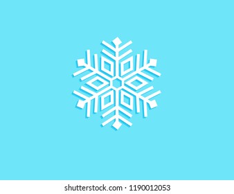 snowflakes piece in the light blue background vector design for cover, greeting card, poster, and more