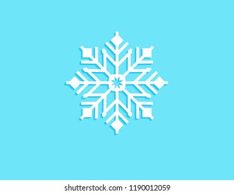 snowflakes piece in the light blue background vector design for cover, greeting card, poster, and more