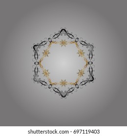 Snowflakes radial background. Isolated nice snowflakes on colorful background.Vector illustration.