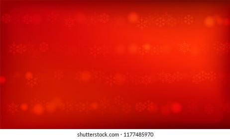 
Snowflakes Red Christmas Background. Element of Design with Snow for a Postcard, Invitation Card, Banner, Flyer.  Vector Falling Snowflakes on a Red Background.
