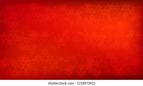 
Snowflakes Red Christmas Background. Element of Design with Snow for a Postcard, Invitation Card, Banner, Flyer.  Vector Falling Snowflakes on a Red Background.
