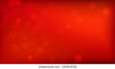 
Snowflakes Red Christmas Background. Element of Design with Snow for a Postcard, Invitation Card, Banner, Flyer.  Vector Falling Snowflakes on a Red Background.
