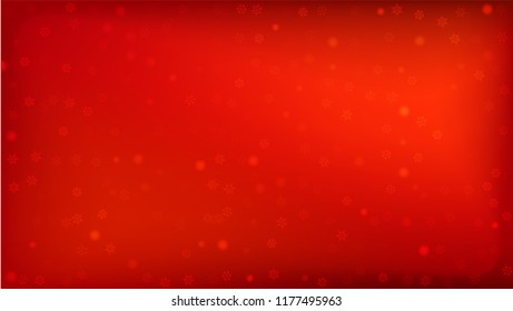 Snowflakes Red Christmas Background. Vector Falling Snowflakes on a Red Background.