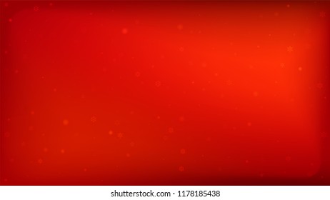 Snowflakes Red Christmas Background. Vector Falling Snowflakes on a Red Background.