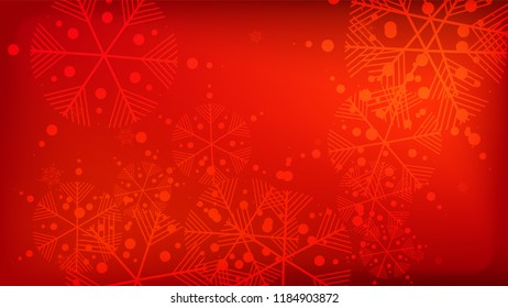 
Snowflakes Red Christmas Background. Vector Falling Snowflakes on a Red Background. Element of Design with Snow for a Postcard, Invitation Card, Banner, Flyer.  
