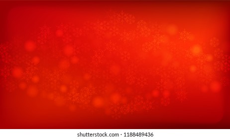 
Snowflakes Red Christmas Background. Vector Falling Snowflakes on a Red Background. Element of Design with Snow for a Postcard, Invitation Card, Banner, Flyer.  
