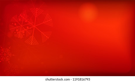 
Snowflakes Red Christmas Background. Vector Falling Snowflakes on a Red Background.
