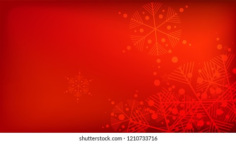 
Snowflakes Red Christmas Background. Vector Falling Snowflakes on a Red Background.
