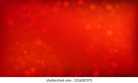 
Snowflakes Red Christmas Background. Vector Falling Snowflakes on a Red Background.
