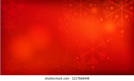 
Snowflakes Red Christmas Background. Vector Falling Snowflakes on a Red Background. Element of Design with Snow for a Postcard, Invitation Card, Banner, Flyer.  
