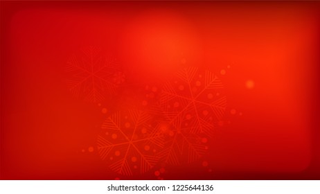 
Snowflakes Red Christmas Background. Vector Falling Snowflakes on a Red Background.

