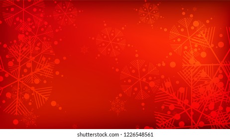 
Snowflakes Red Christmas Background. Vector Falling Snowflakes on a Red Background. Element of Design with Snow for a Postcard, Invitation Card, Banner, Flyer.  
