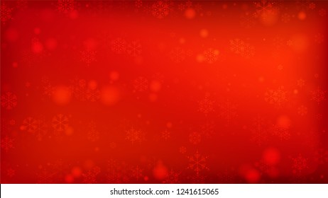 
Snowflakes Red Christmas Background. Vector Falling Snowflakes on a Red Background. Element of Design with Snow for a Postcard, Invitation Card, Banner, Flyer.  

