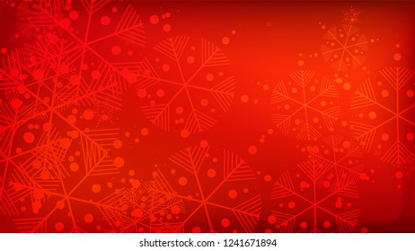 
Snowflakes Red Christmas Background. Vector Falling Snowflakes on a Red Background. Element of Design with Snow for a Postcard, Invitation Card, Banner, Flyer.  
