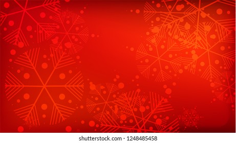 
Snowflakes Red Christmas Background. Vector Falling Snowflakes on a Red Background. Element of Design with Snow for a Postcard, Invitation Card, Banner, Flyer.  
