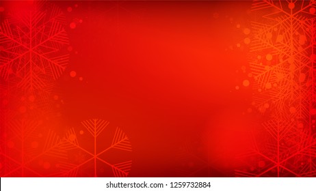 
Snowflakes Red Christmas Background. Vector Falling Snowflakes on a Red Background.
