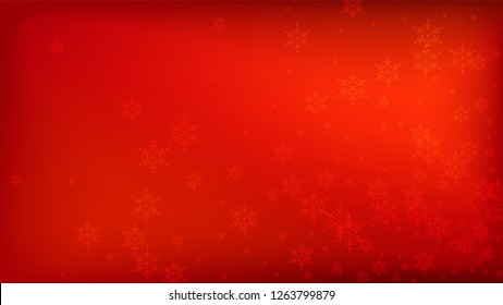 
Snowflakes Red Christmas Background. Vector Falling Snowflakes on a Red Background.
