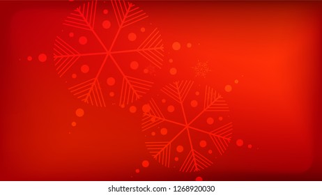 
Snowflakes Red Christmas Background. Vector Falling Snowflakes on a Red Background.
