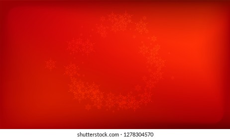 
Snowflakes Red Christmas Background. Vector Falling Snowflakes on a Red Background. Element of Design with Snow for a Postcard, Invitation Card, Banner, Flyer.  
