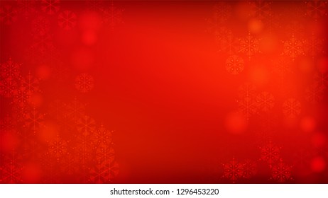 
Snowflakes Red Christmas Background. Vector Falling Snowflakes on a Red Background. Element of Design with Snow for a Postcard, Invitation Card, Banner, Flyer.  
