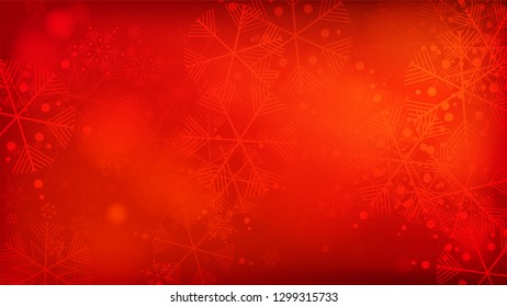 
Snowflakes Red Christmas Background. Vector Falling Snowflakes on a Red Background.

