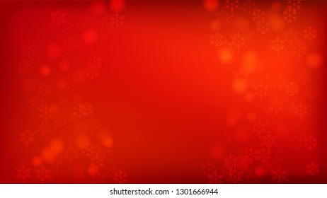 
Snowflakes Red Christmas Background. Vector Falling Snowflakes on a Red Background.
