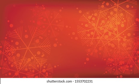 
Snowflakes Red Christmas Background. Vector Falling Snowflakes on a Red Background.
