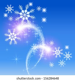 Snowflakes and salute