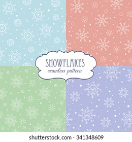 Snowflakes. Seamless background. 
